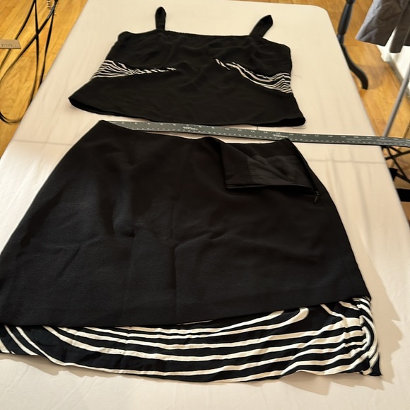 GANTOS   Size 10. Black with zebra detail 2 piece camisole with skirt like new - Picture 6 of 11